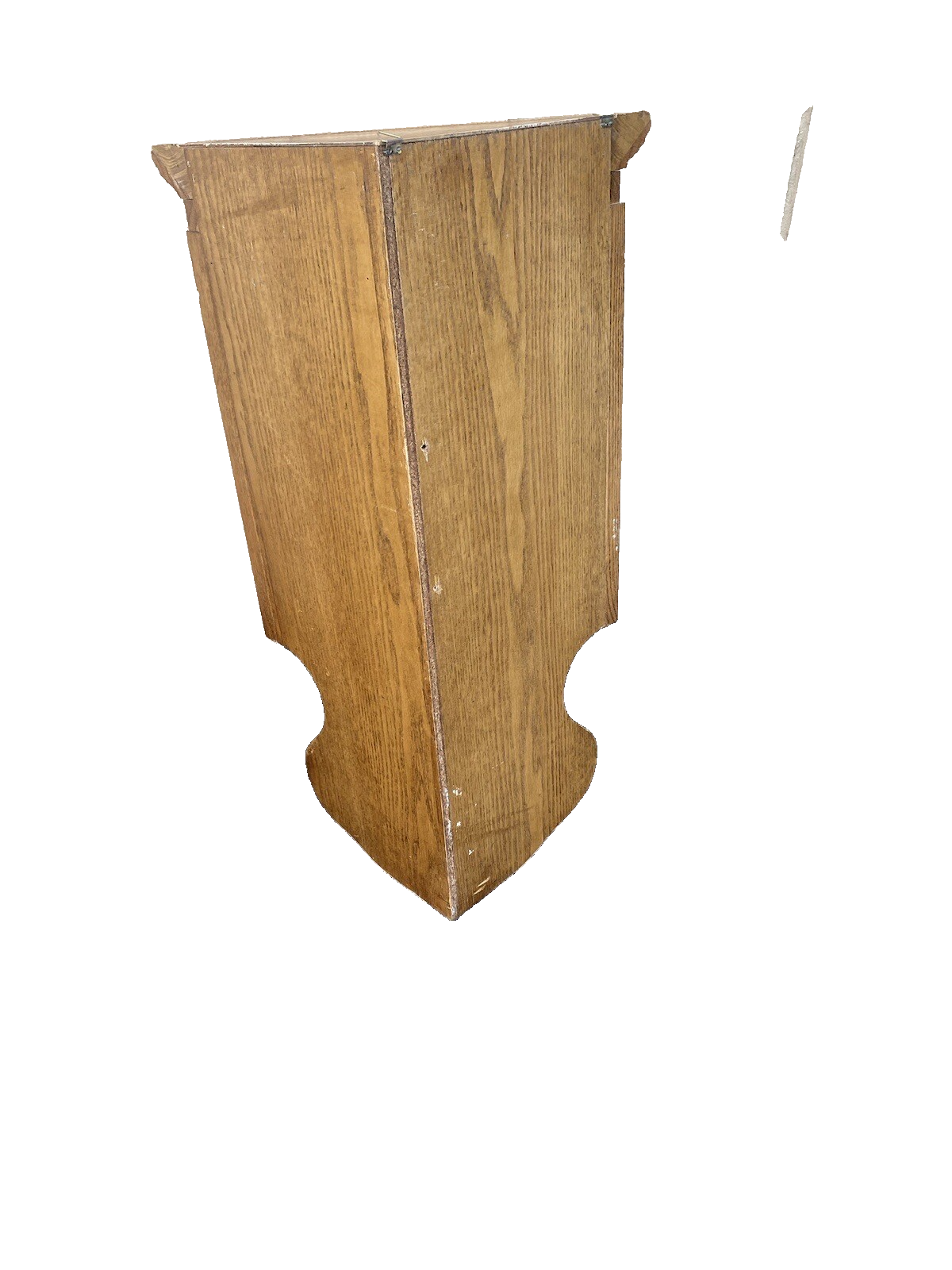 64451 Oak Corner Wall Hanging Shelf Cabinet