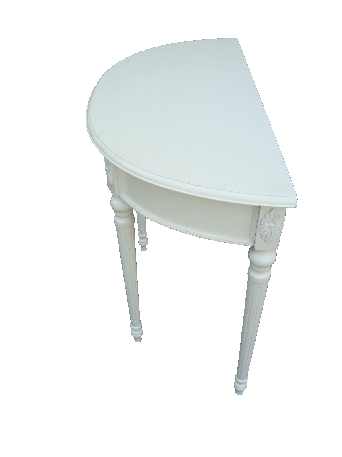 62033  White Console Hall Table Server Sideboard w/ Drawer