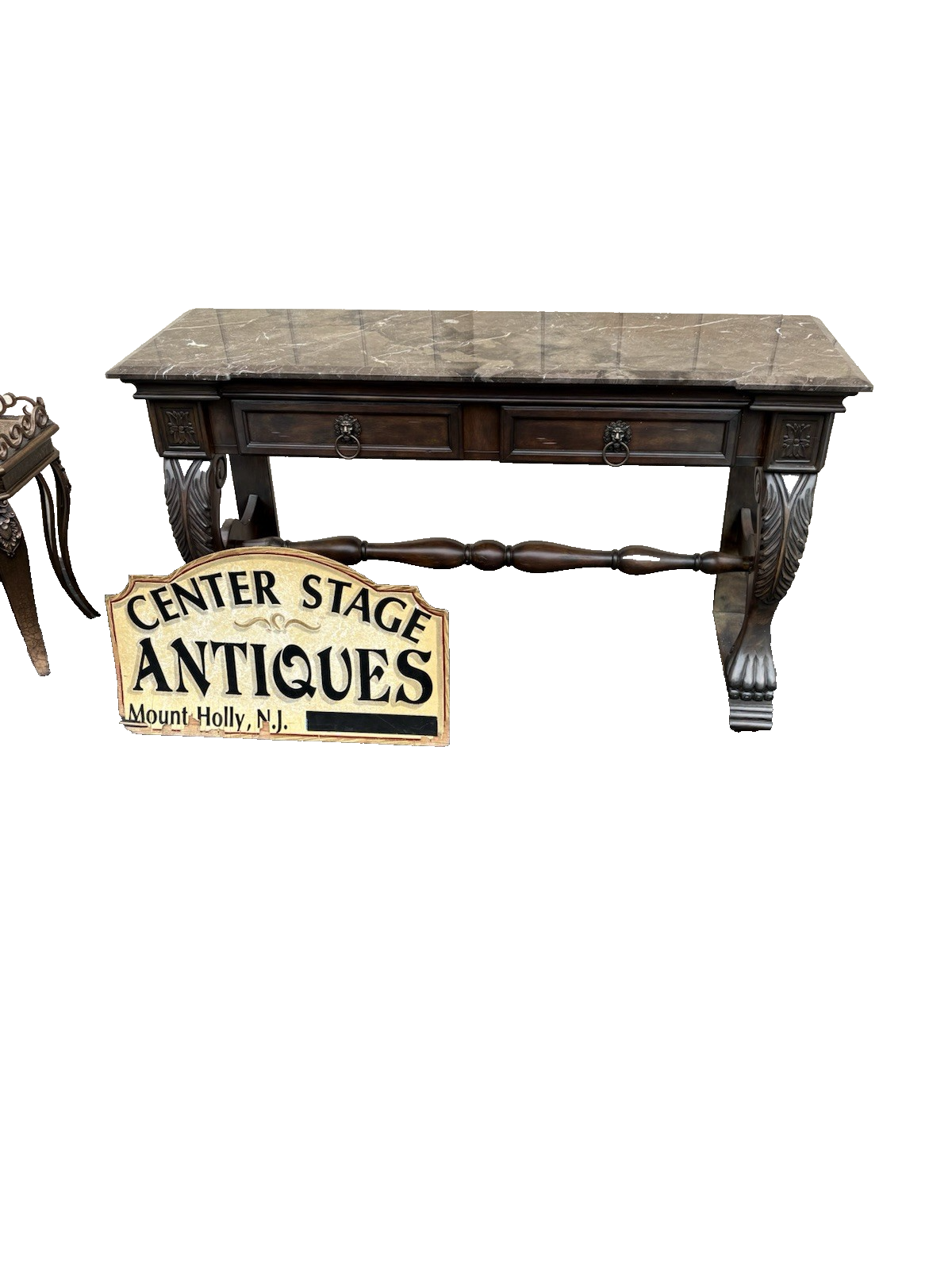 66746   Marble Top Console Table Hall Stand Sideboard Server