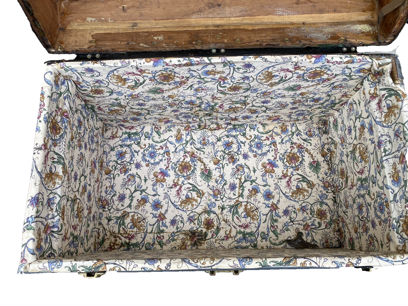 66220 Antique Dome Top Trunk Blanket Chest Storage Chest