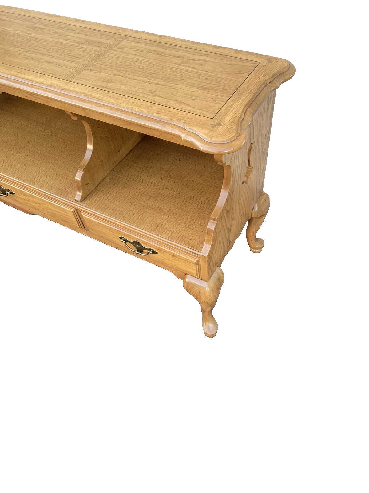 66219   Thomasville Country Manor  Oak Bookcase Curio Cabinet