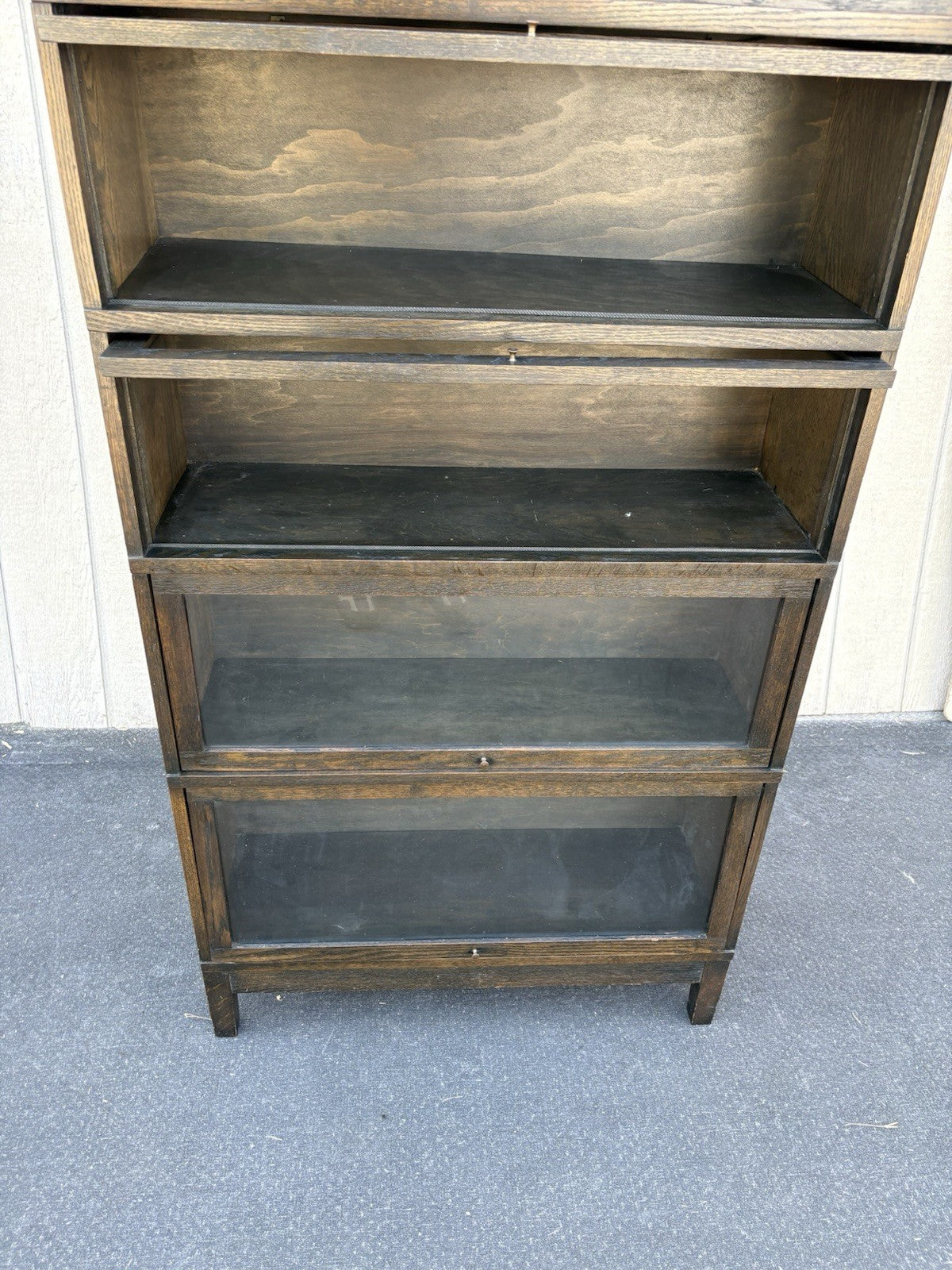 66879 Mission Style 4 section Oak Stacker Stacking Bookcase.