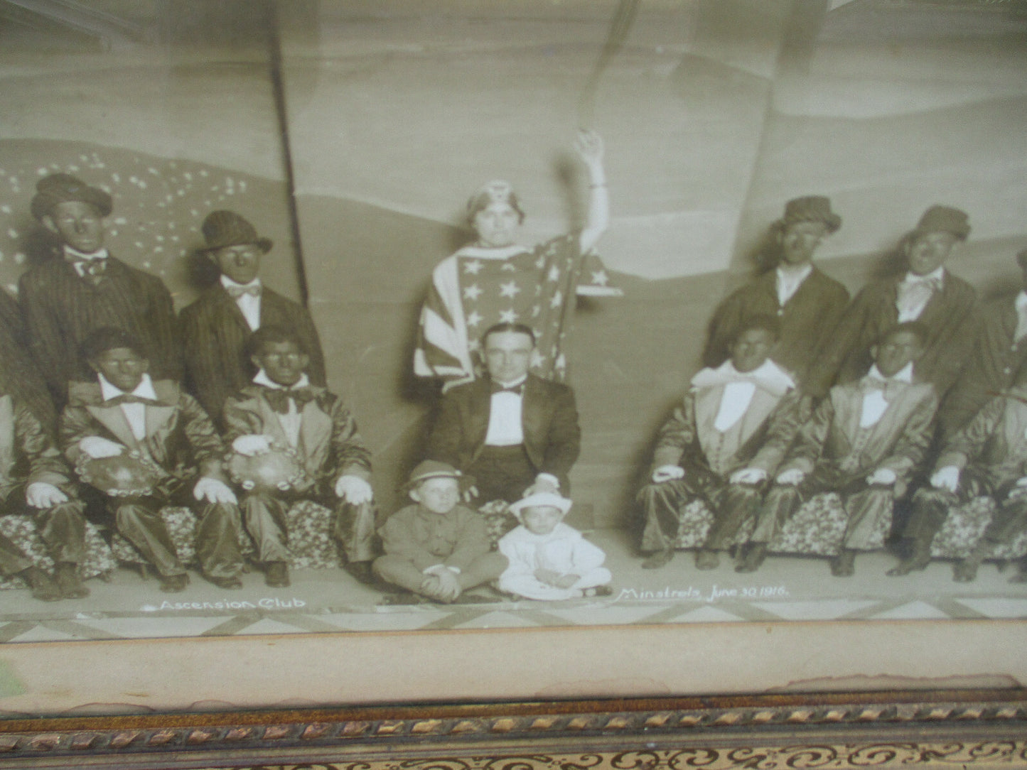 63141   ASCENSION CLUB J F MELDON 1916 Photo   Print  Minstrel Picture  