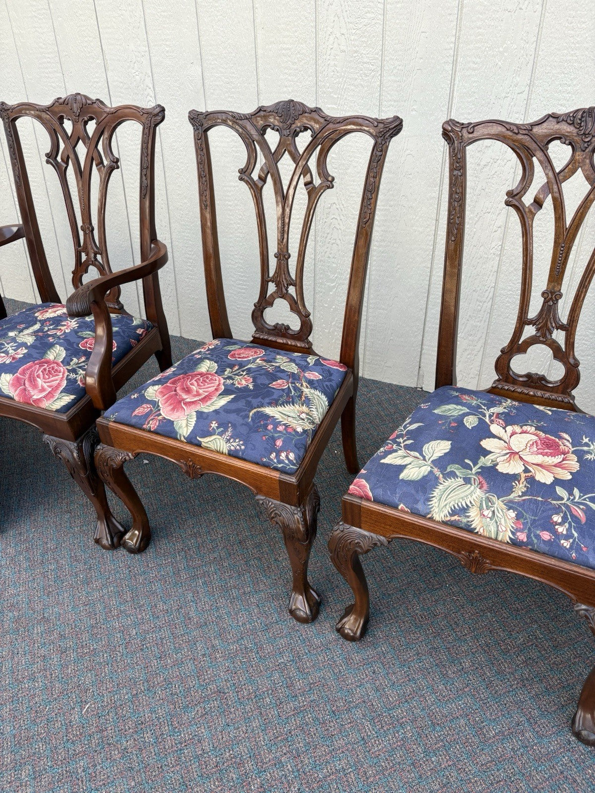 00001 Set of 6 ETHAN ALLEN Mahogany Dining Chair s
