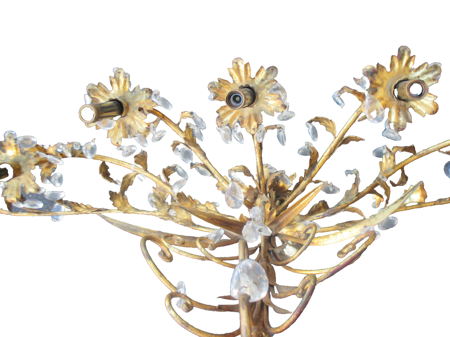 64002   Mid Century Decorator Wall Sconce with Prisms