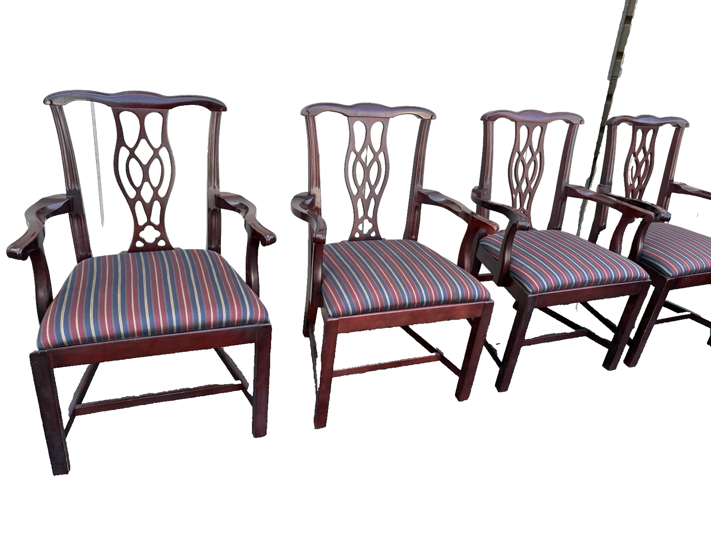 62870 Set of 4 STEELCASE Mahogany Armchair Chair s
