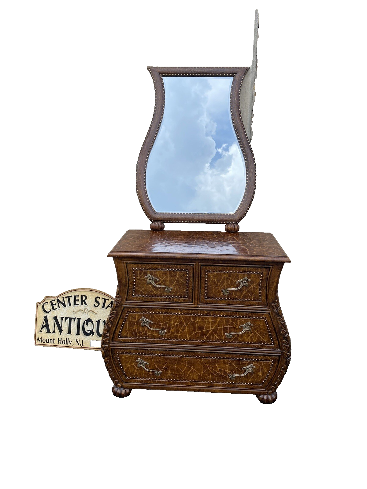 64604 Bombe Decorator Chest With Mirror