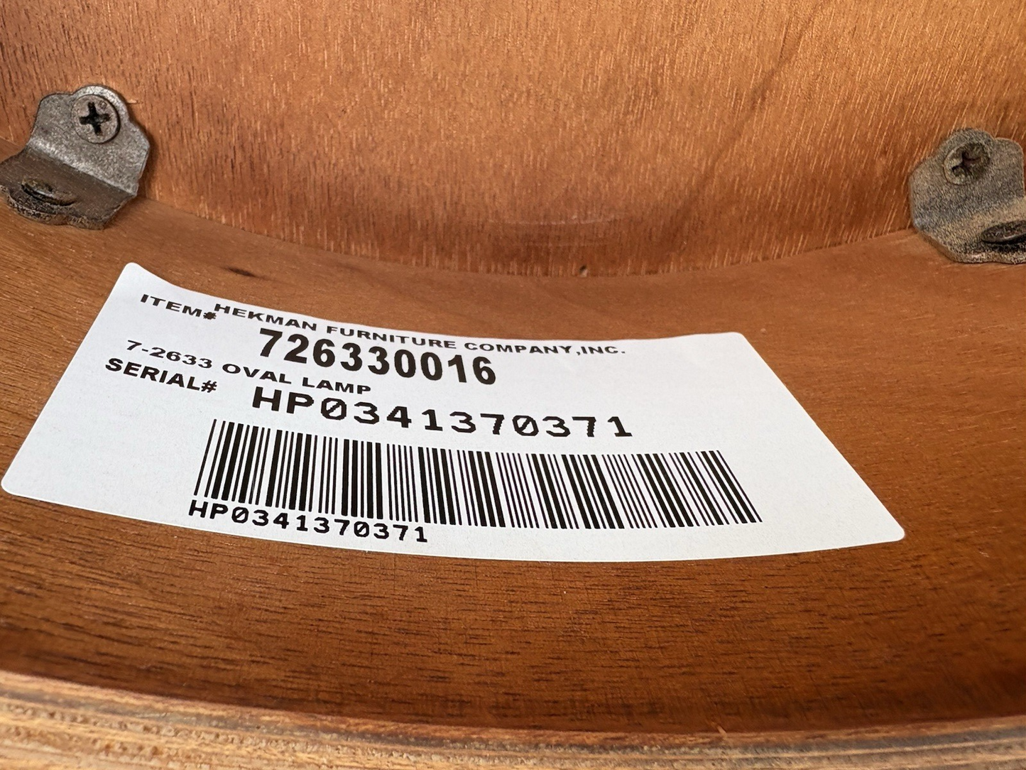 66963 Oval HEKMAN Furniture Lamp Table Stand w/ Drawer