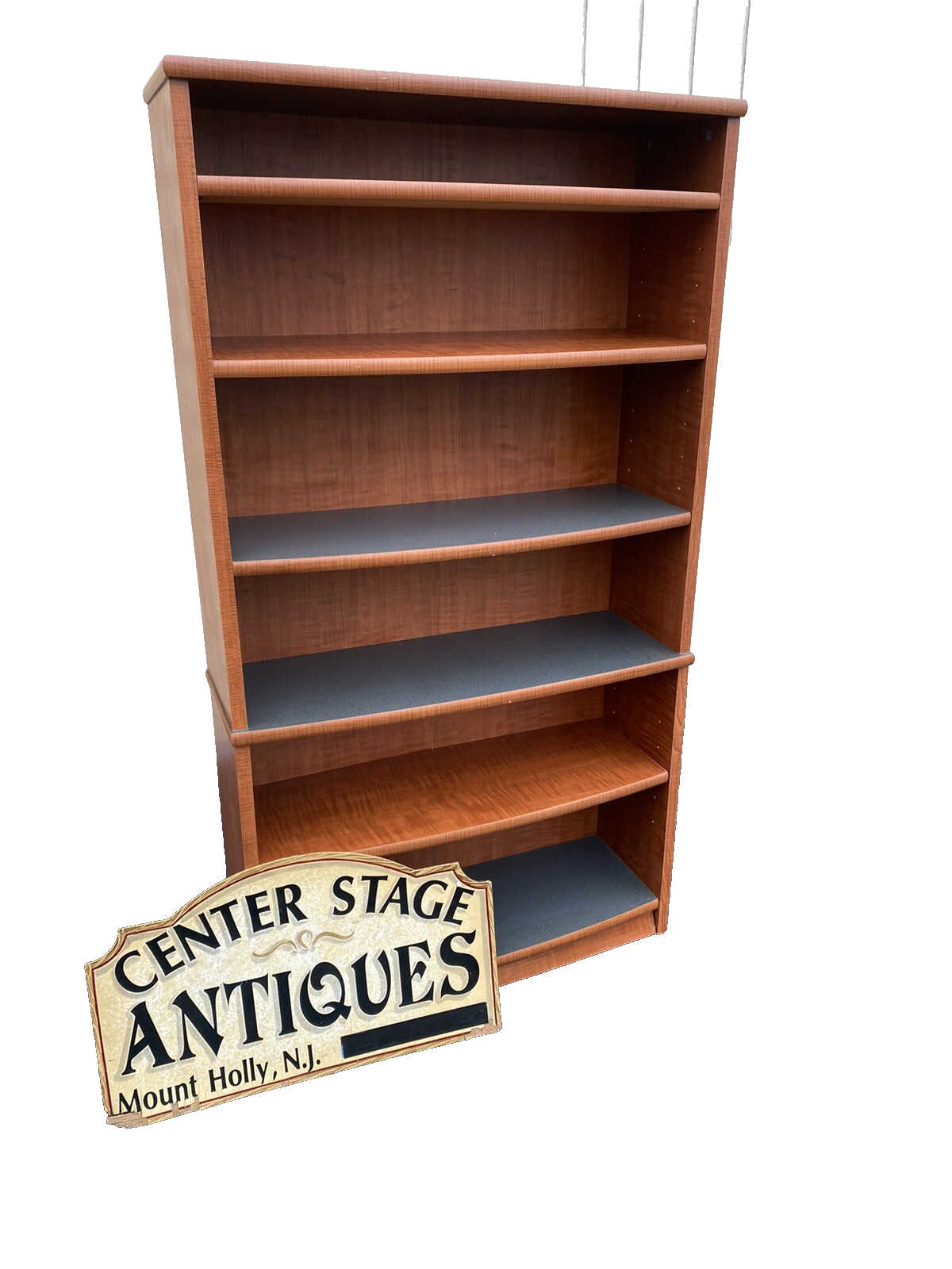 66355 ES: Modern Bookcase Curio Cabinet Reversable Shelves  Black or wood color