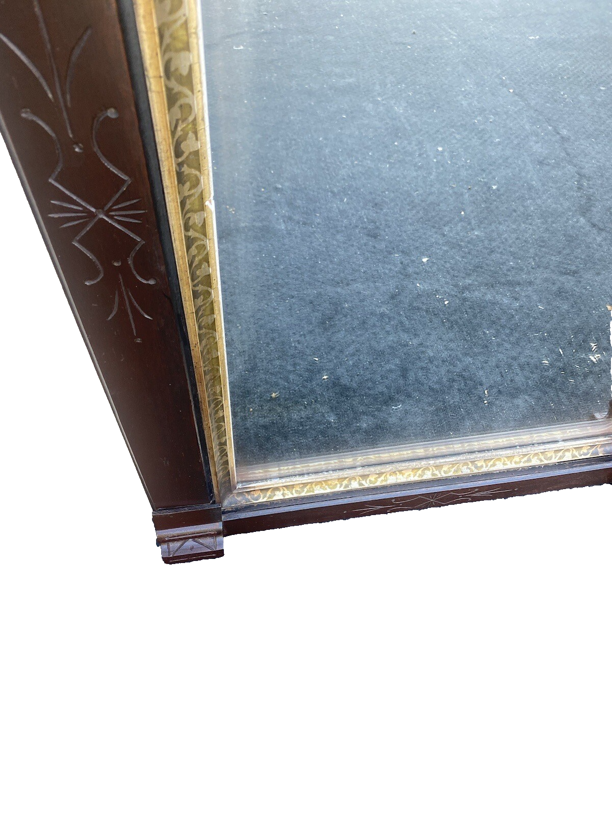 64725 Antique Victorian Walnut Mirror