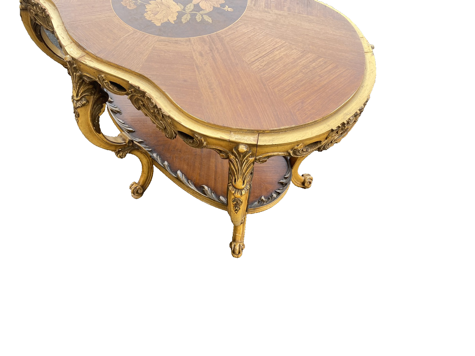 65653   Decorator Antique Tray Top Coffee Table Stand