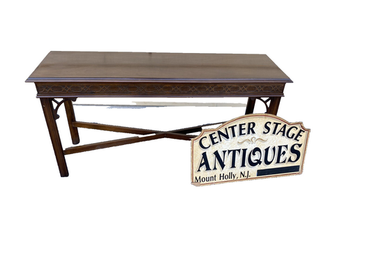 65821   18th Century Drexel Mahogany  Console Library Table