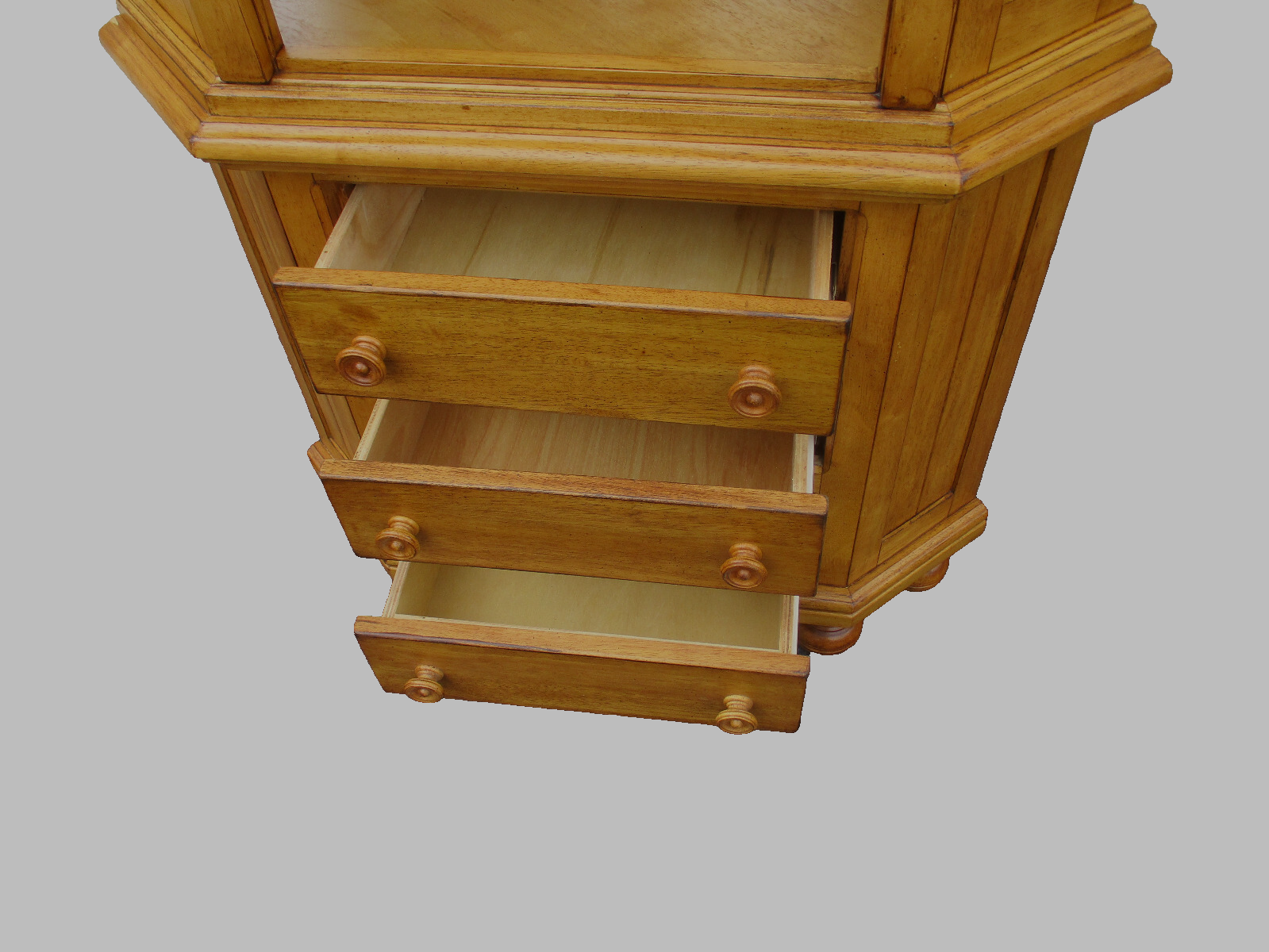 64407  Pine Country Corner China Cabinet Curio Shelf