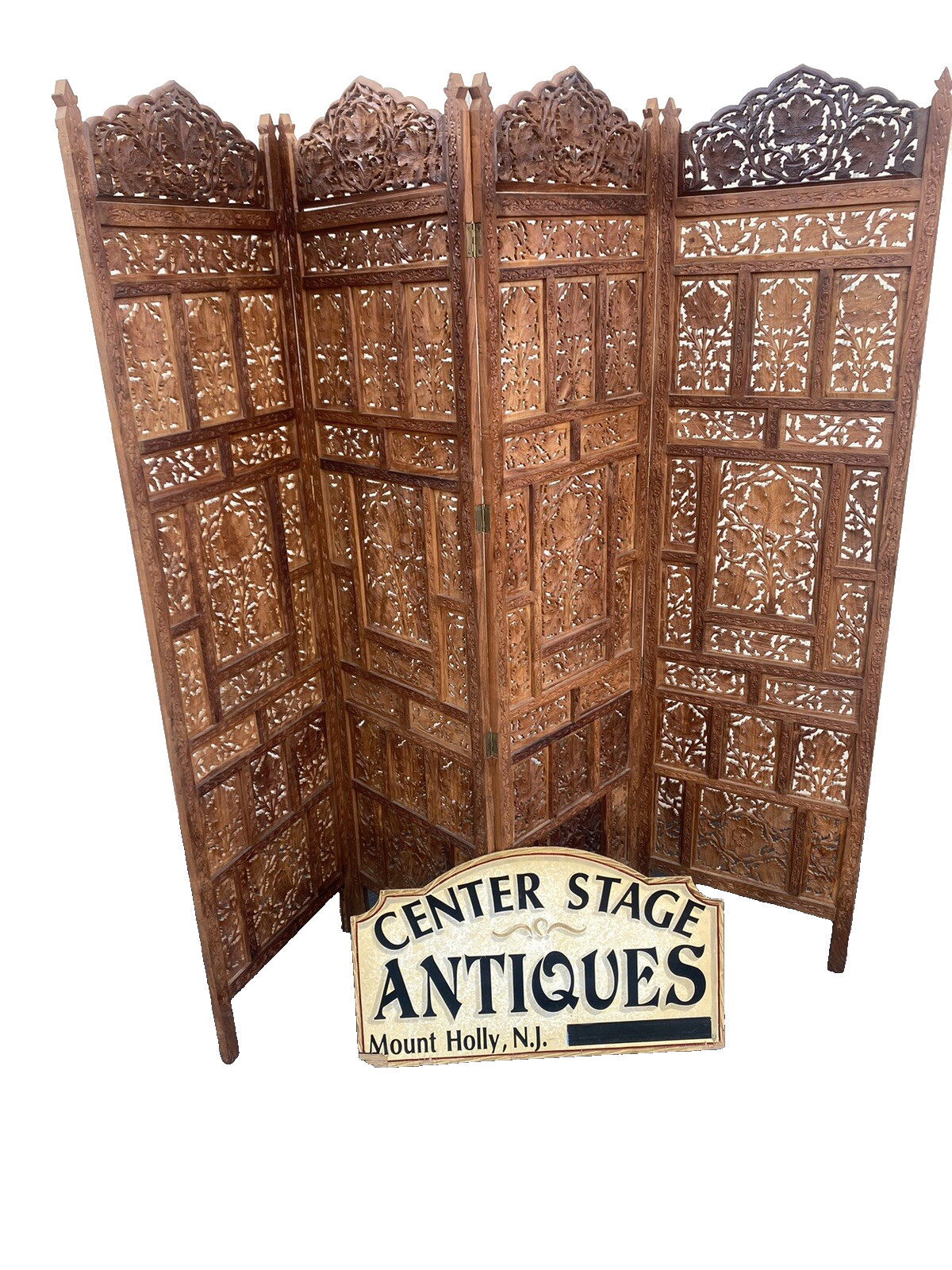 65534 Oriental Hand Made Wood Dressing Screen Room Divider