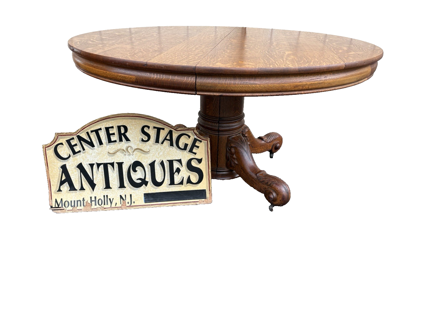 66736 Antique Victorian Oak HASTINGS Dining Table (no leafs)