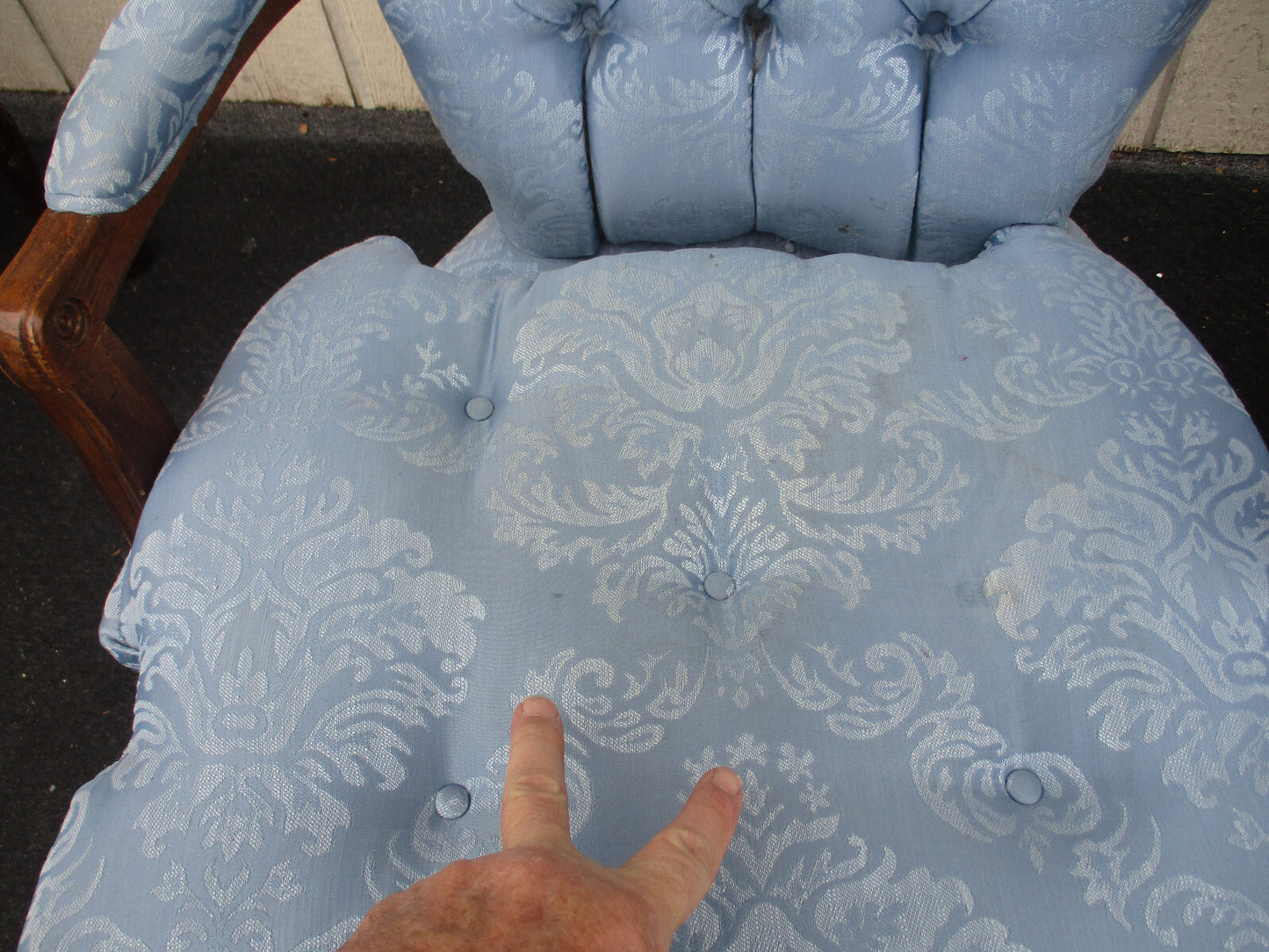 64167  Pair Mahogany Bergere Armchair Chair s