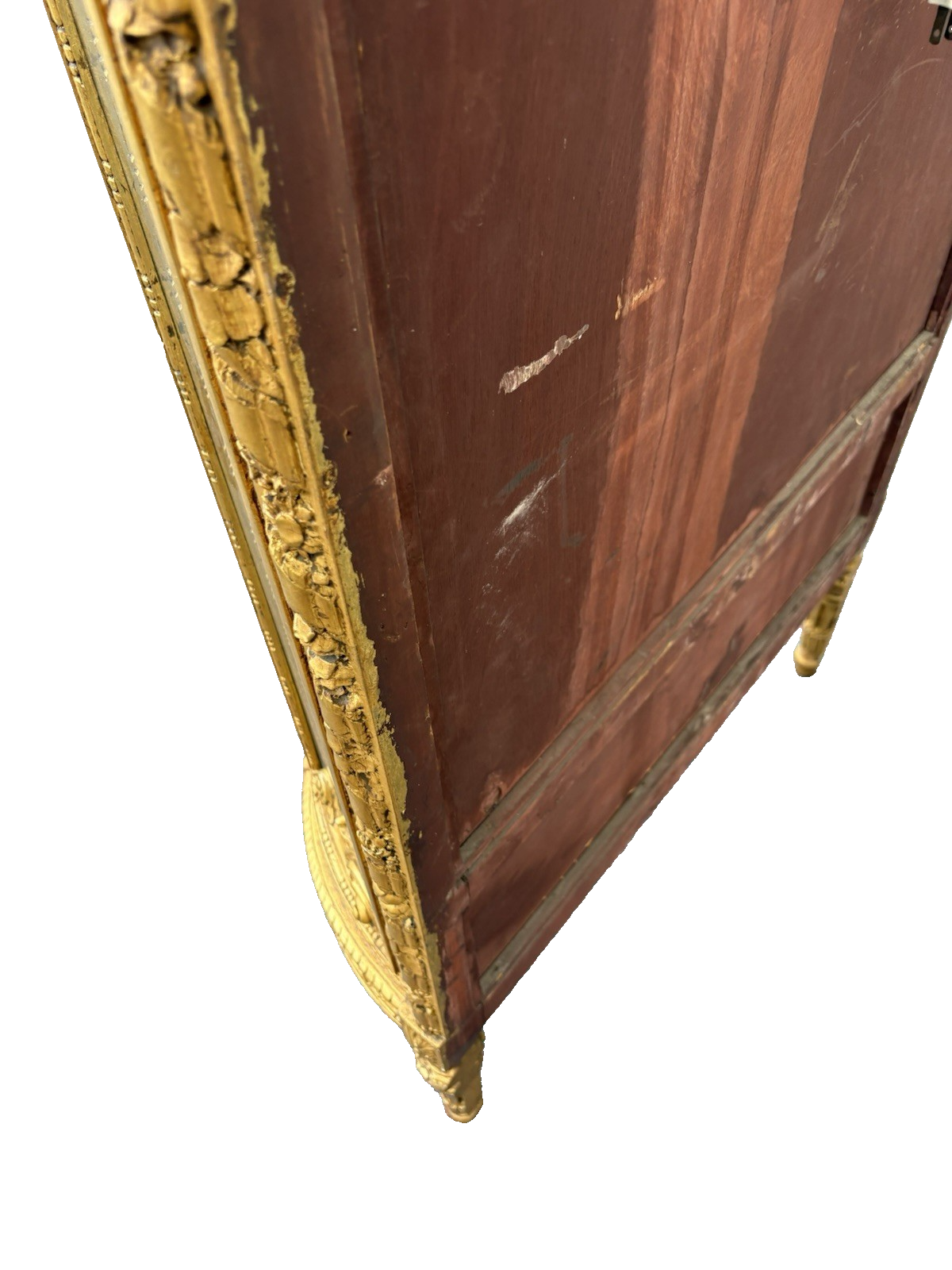 67024 Decorator Gold Bow Glass Curio Cabinet Etergie