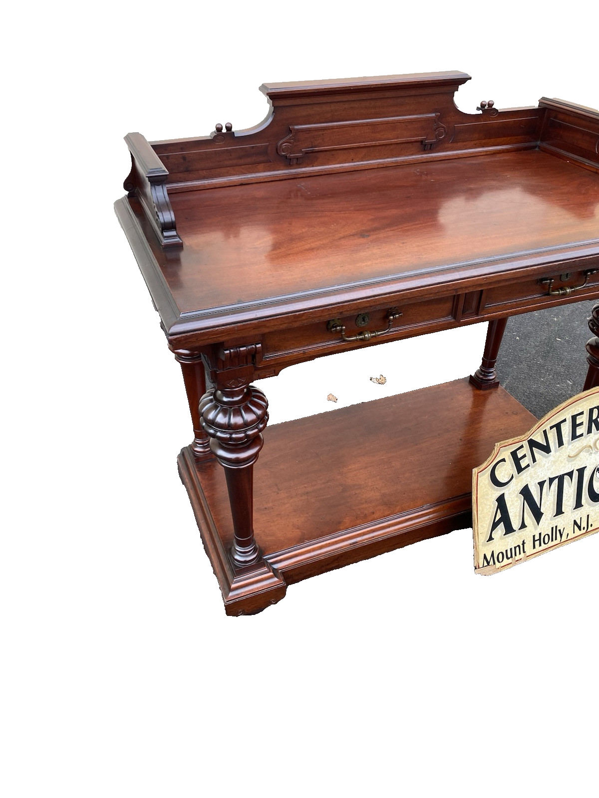 66371 Antique Victorian Mahogany Sideboard server cabinet