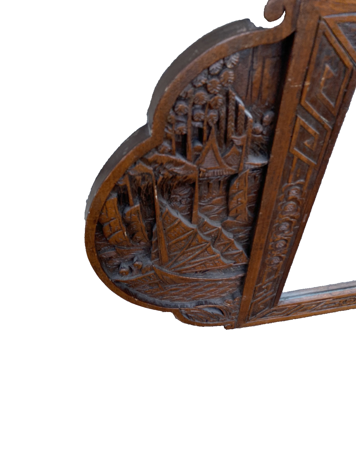 66384  Oriental Carved Wall Mirror