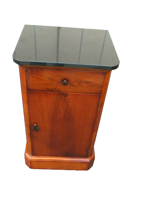 62986  Marble Top BLOOMINGDALES Nightstand End Table Stand