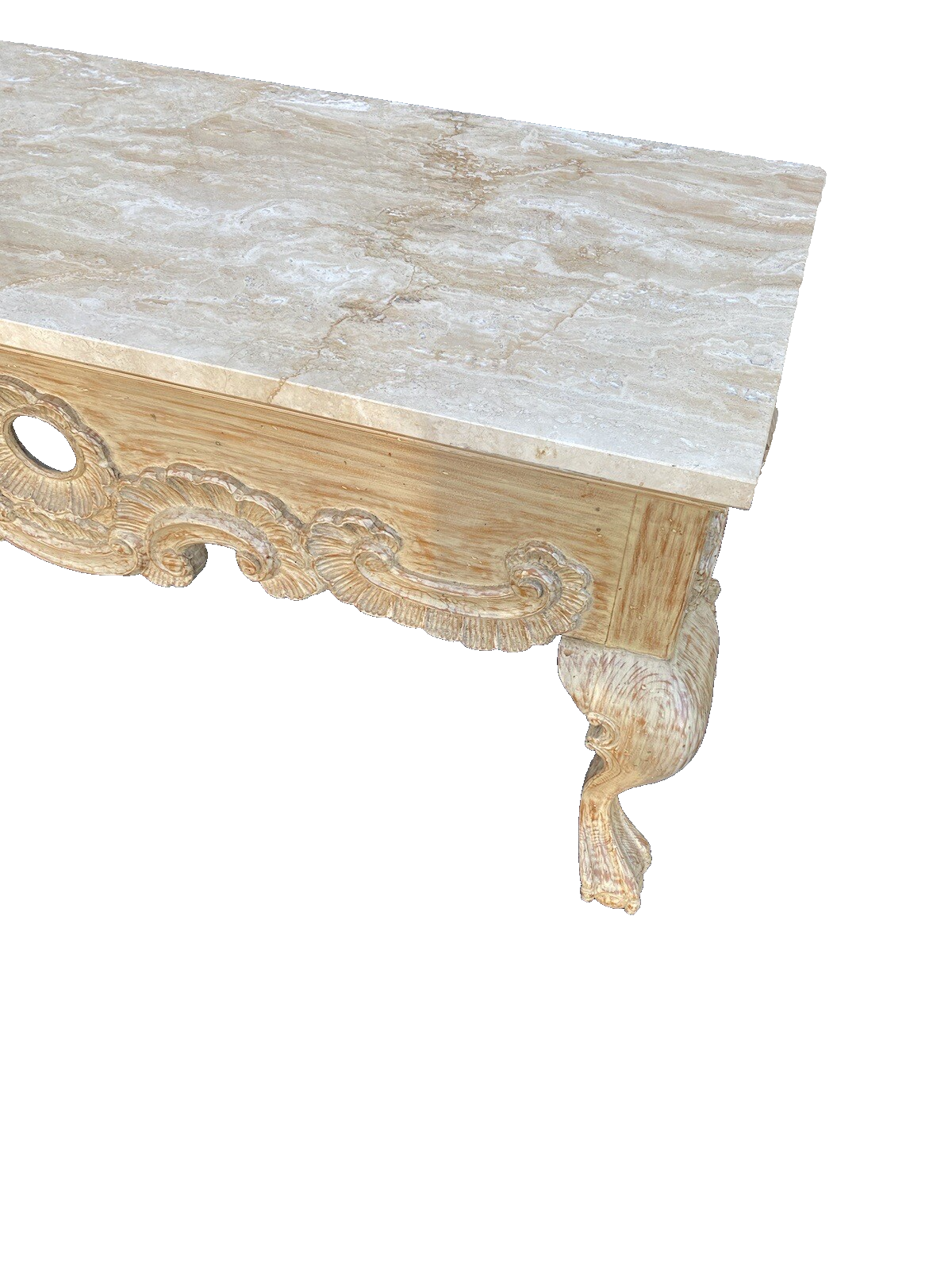 64958 Quality Marble Top Console Hall Table Sideboard Server