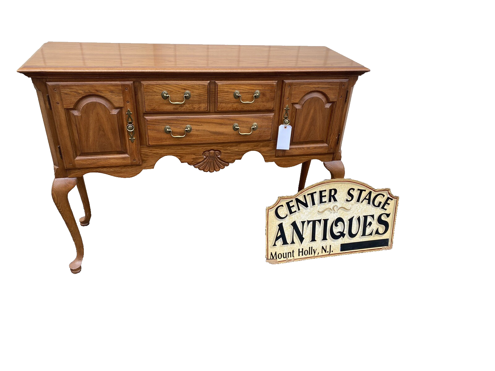 65700 Thomasville Oak Queen Anne Sideboard Server Cabinet