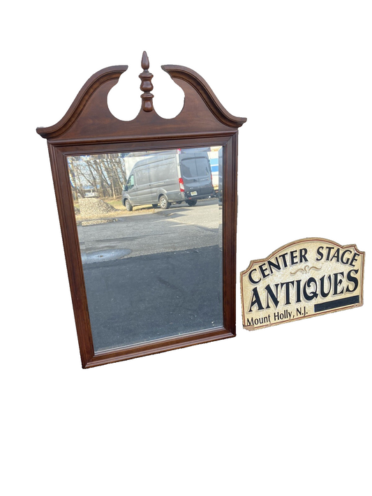 66229  Solid Cherry Chippendale Beveled Wall  Mirror   (ES)