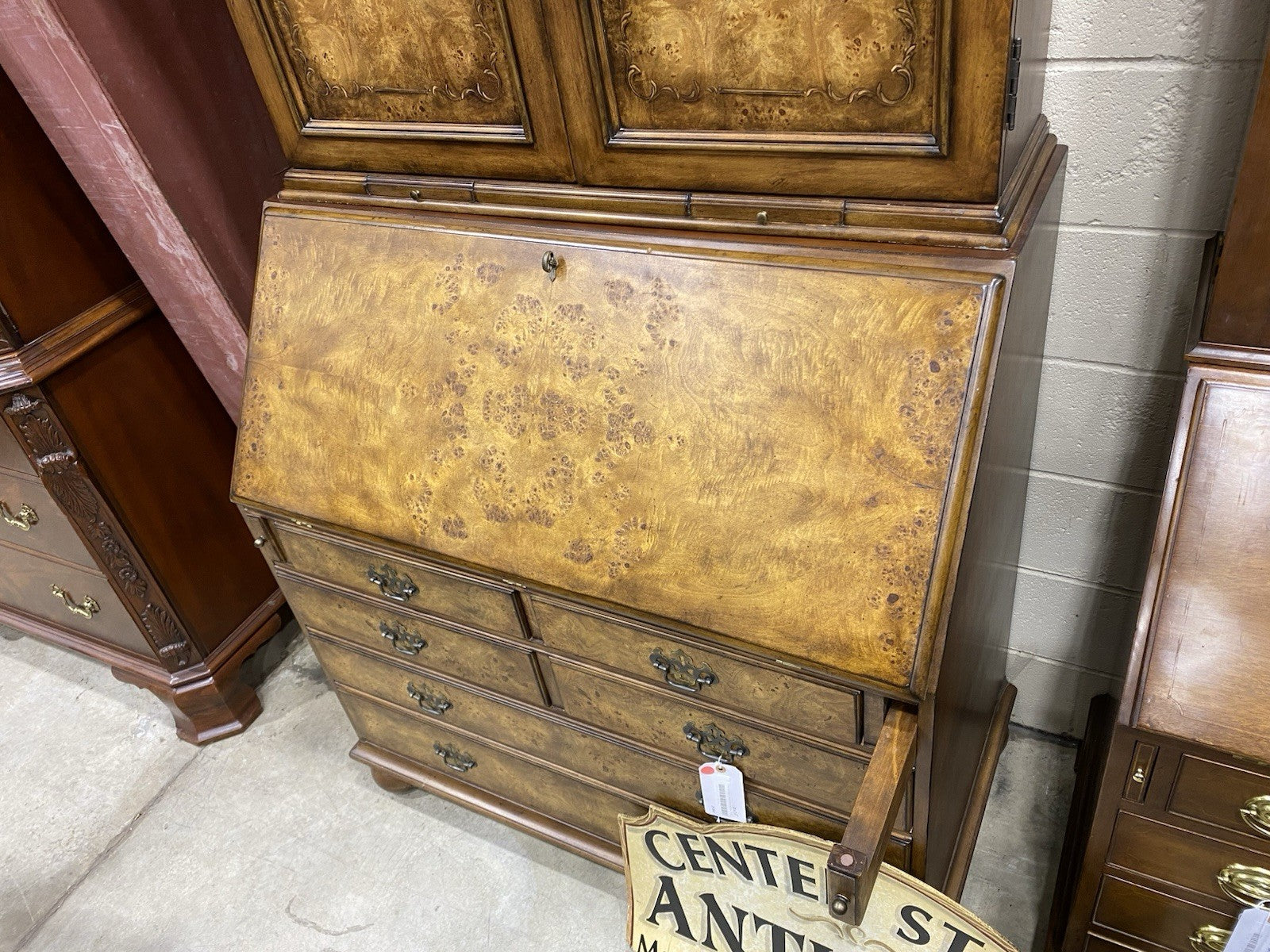 61715 Custom Made Secretary Desk with Super Interior