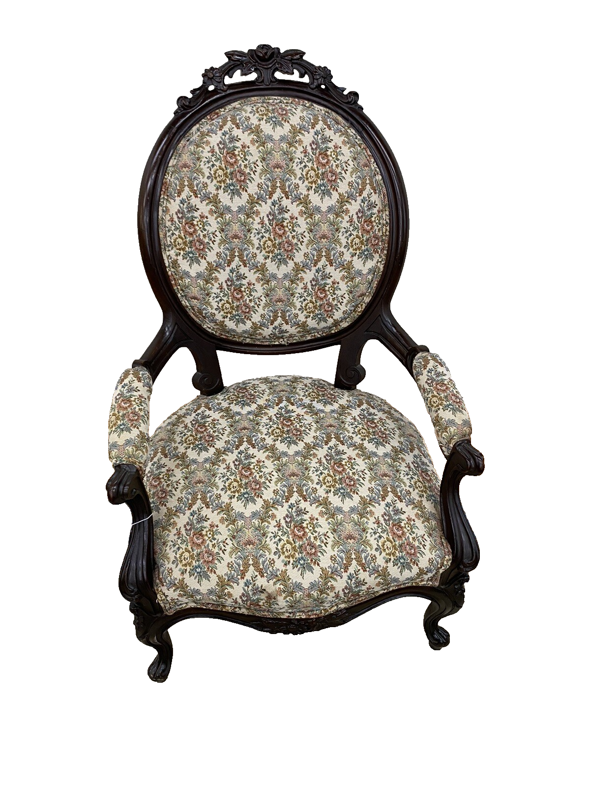 65317 Antique Walnut  Victorian Armchair Chair