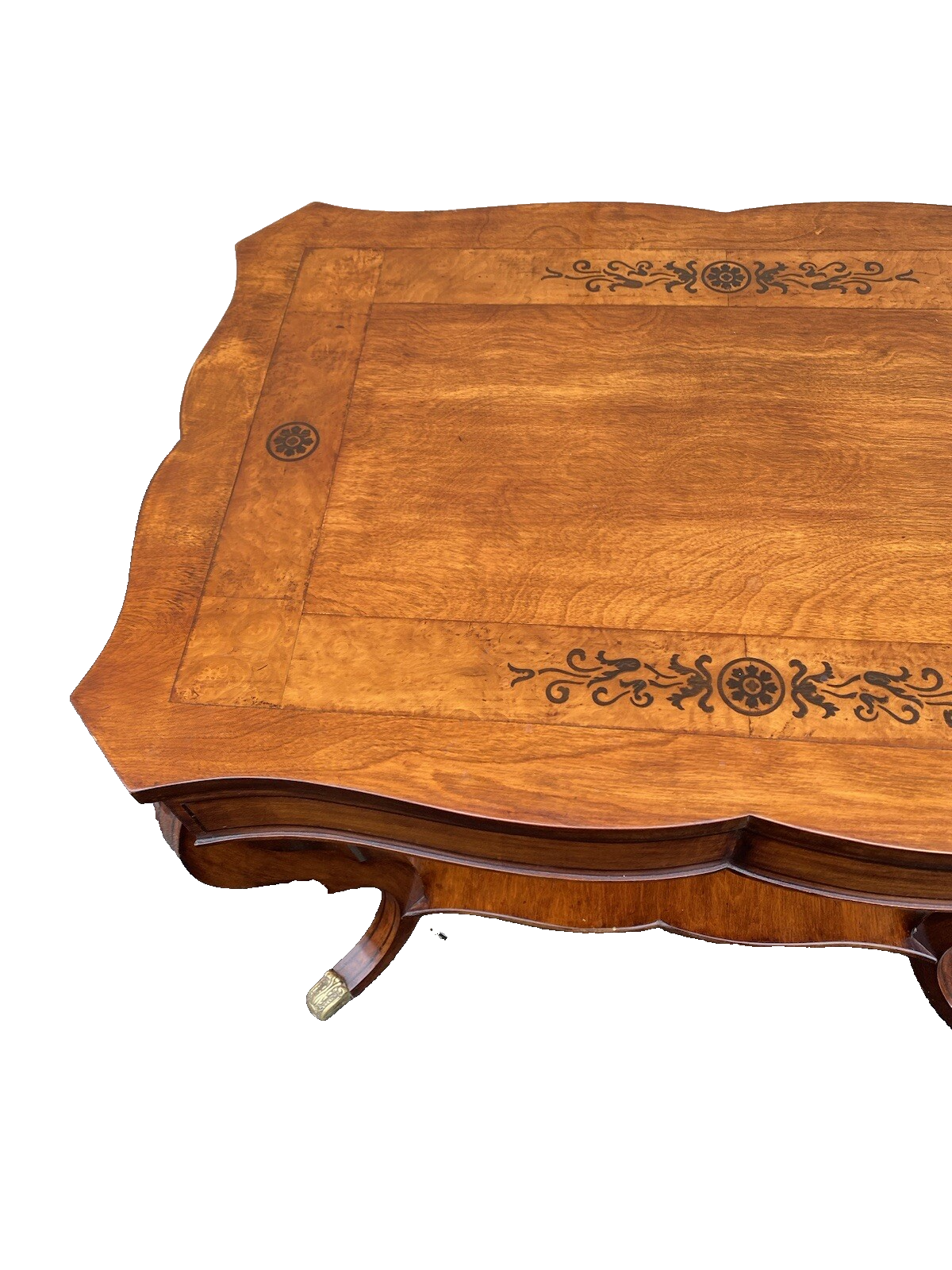 64857 CUSTOM Made Inlaid Table with Drawer