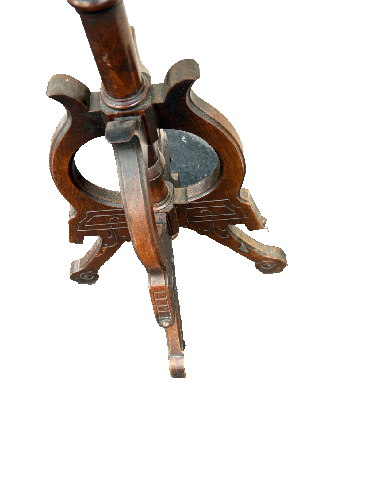 66665  Antique Victorian Marble Top Lamp Table