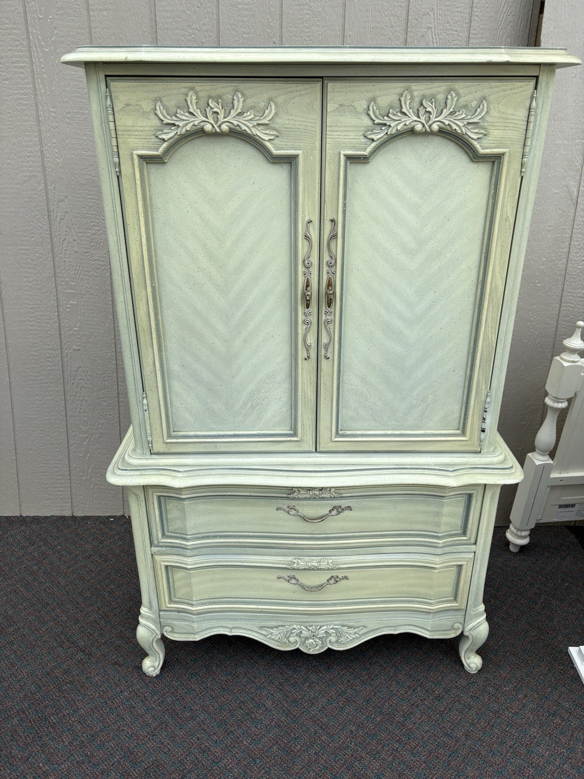 00001 French Provincial STANLEY Furniture  High Chest Dresser Chifferobe