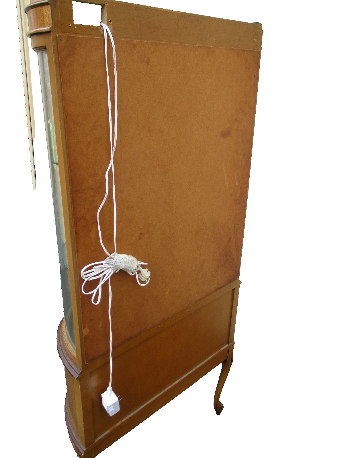 63337 Inlaid Bow Glass Curio China Cabinet