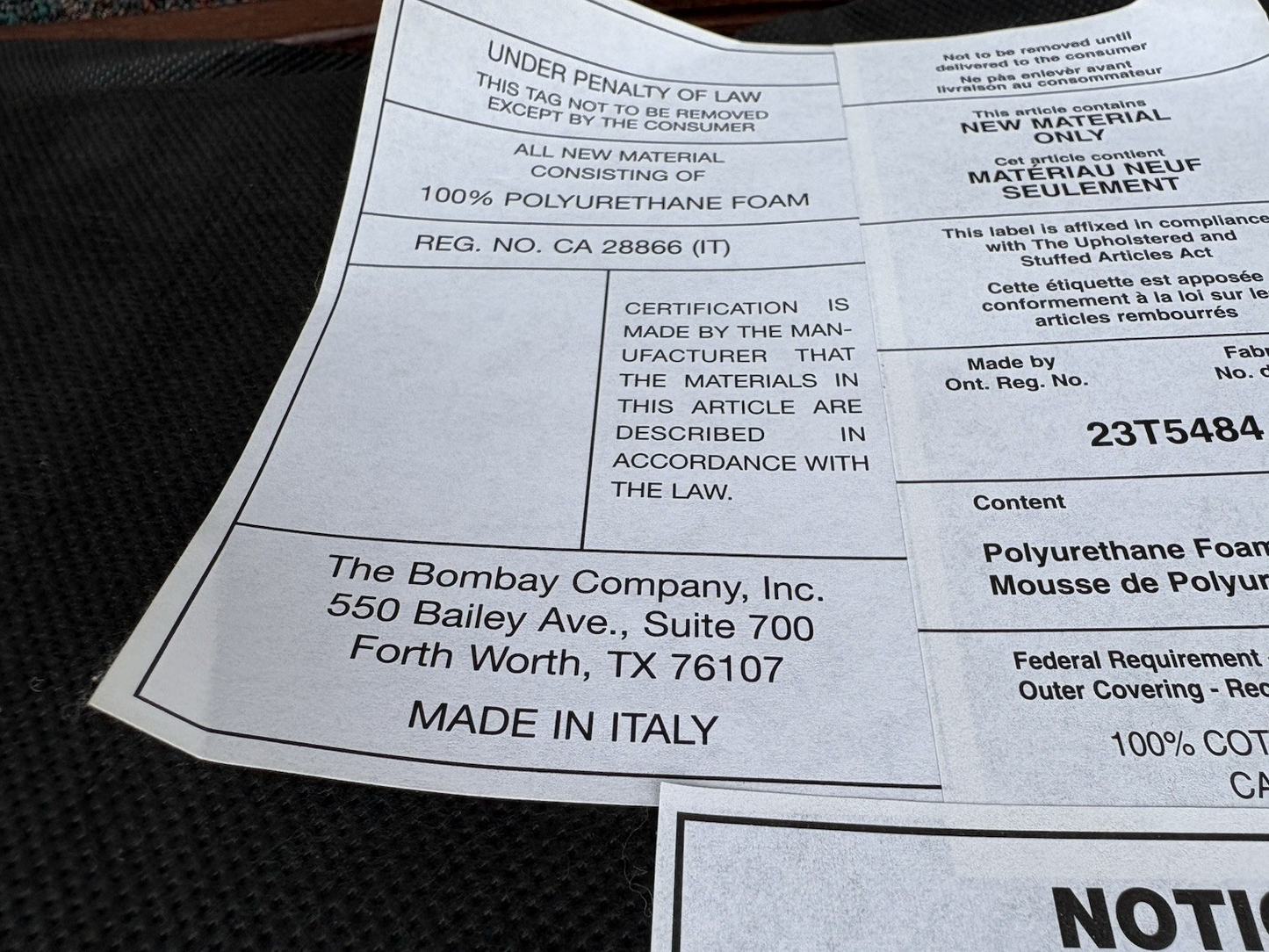 67034 BOMBAY Furniture Armchair Chair