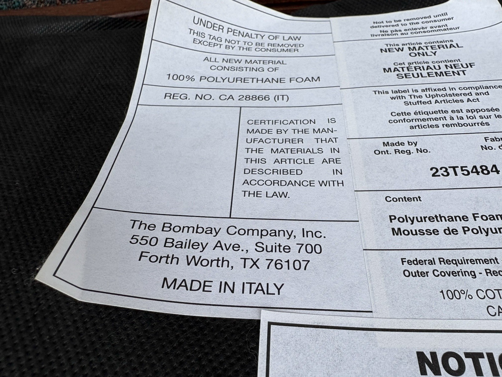 67034 BOMBAY Furniture Armchair Chair