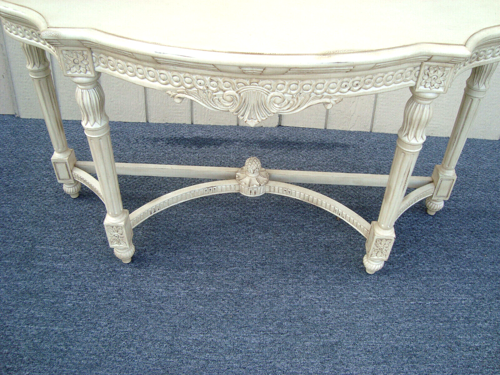 61432 Solid Wood Romantic Shabby Console Hall Table Stand