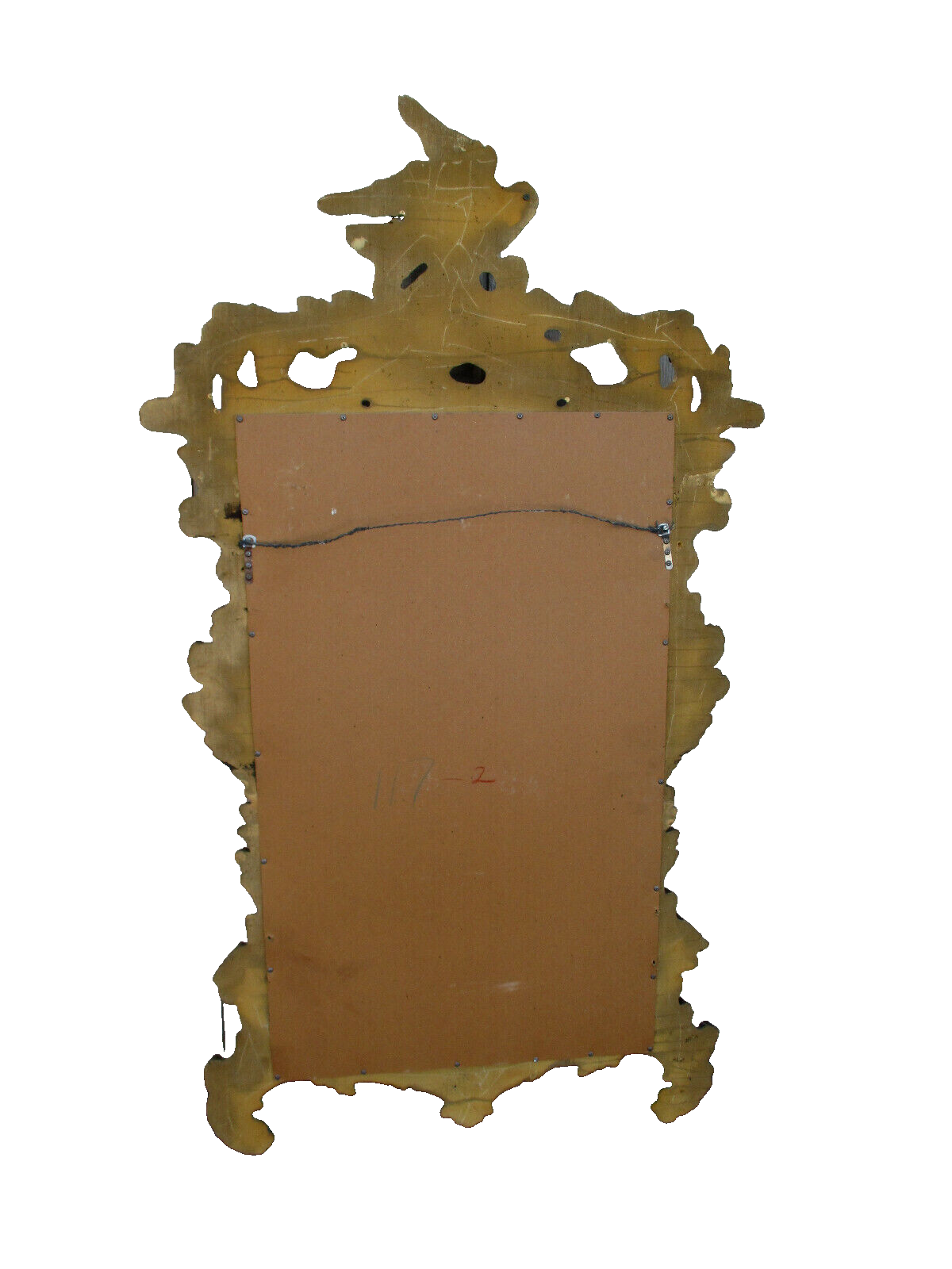 62412 Large Fancy Decorator Mirror with Dragon Bird Figure