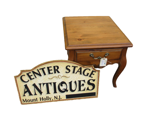 59737 ETHAN ALLEN  Pine Lamp Table Stand Nightstand