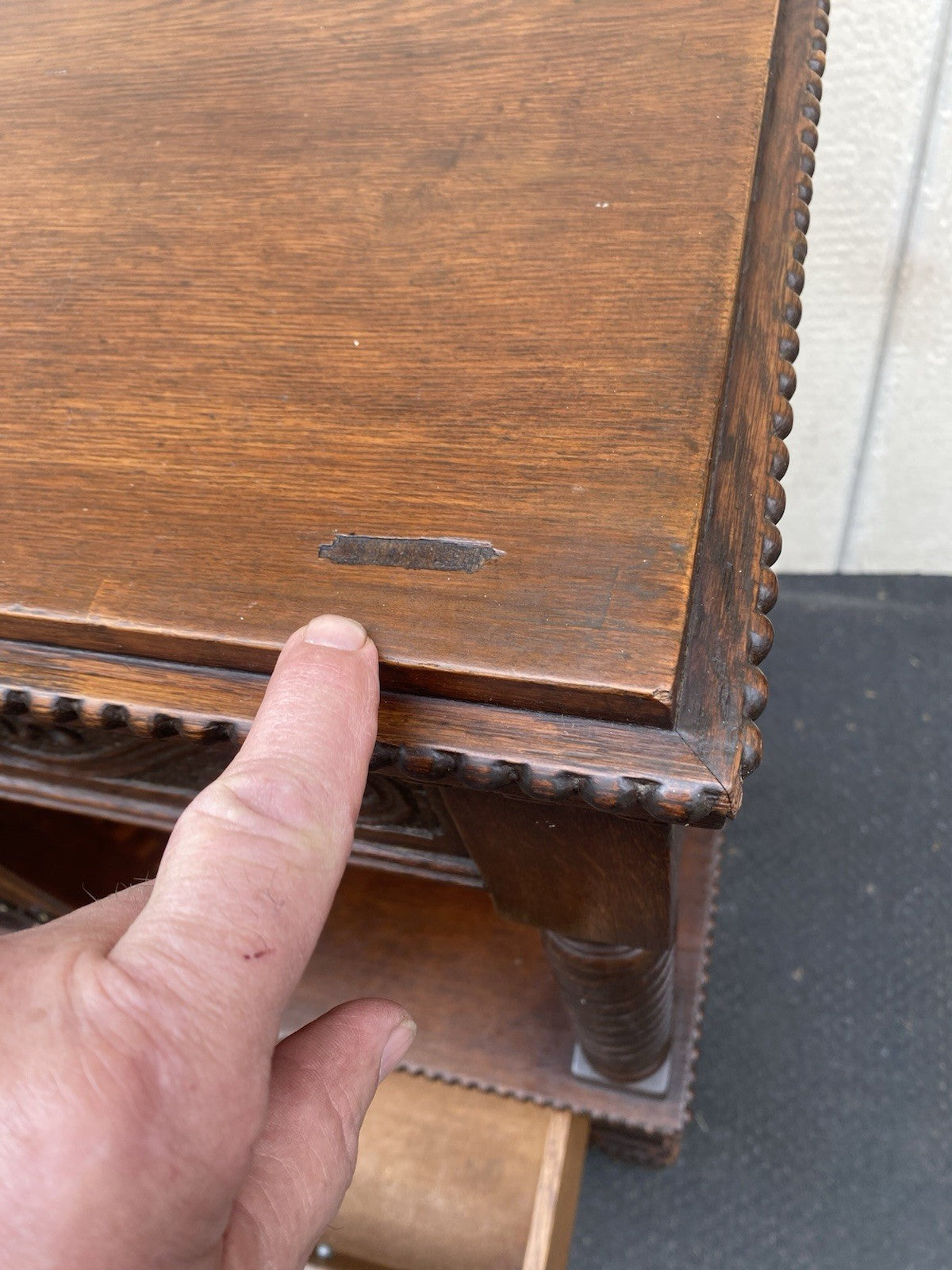 66495 Custom Hand Made Oak Cabinet Sideboard Server Chest