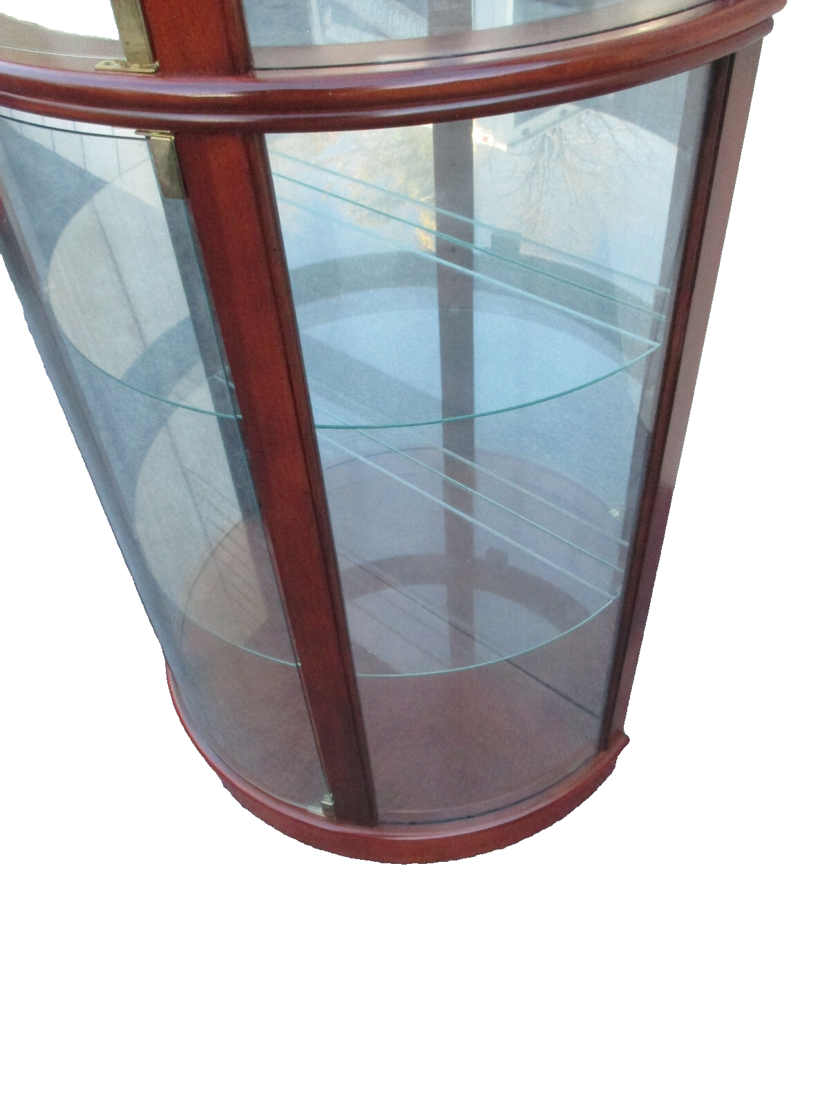 62294   Mahogany Bow Glass Curio China Cabinet HOME MERIDIAN