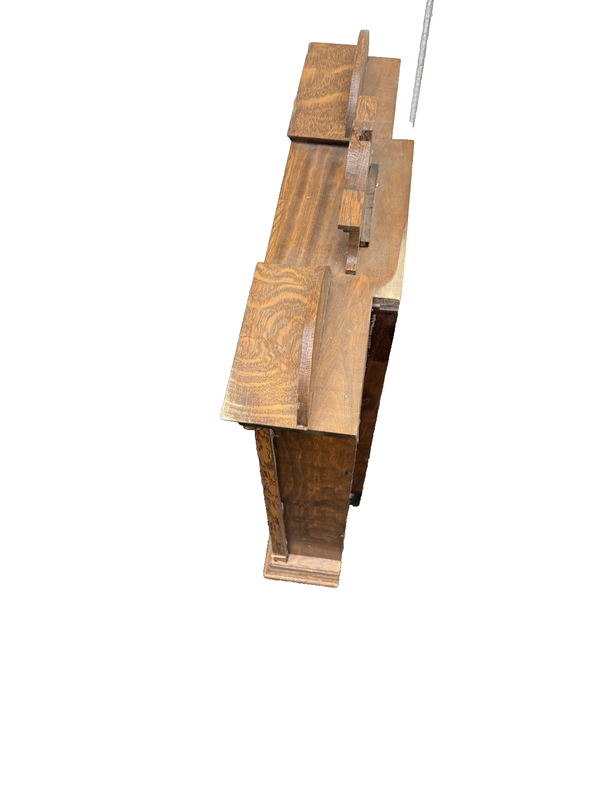 00001 Antique Oak Whatnot Wall Shelf Curio