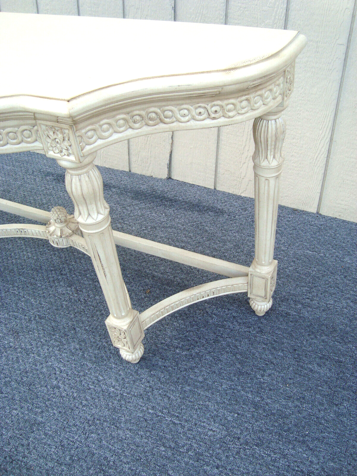 61432 Solid Wood Romantic Shabby Console Hall Table Stand