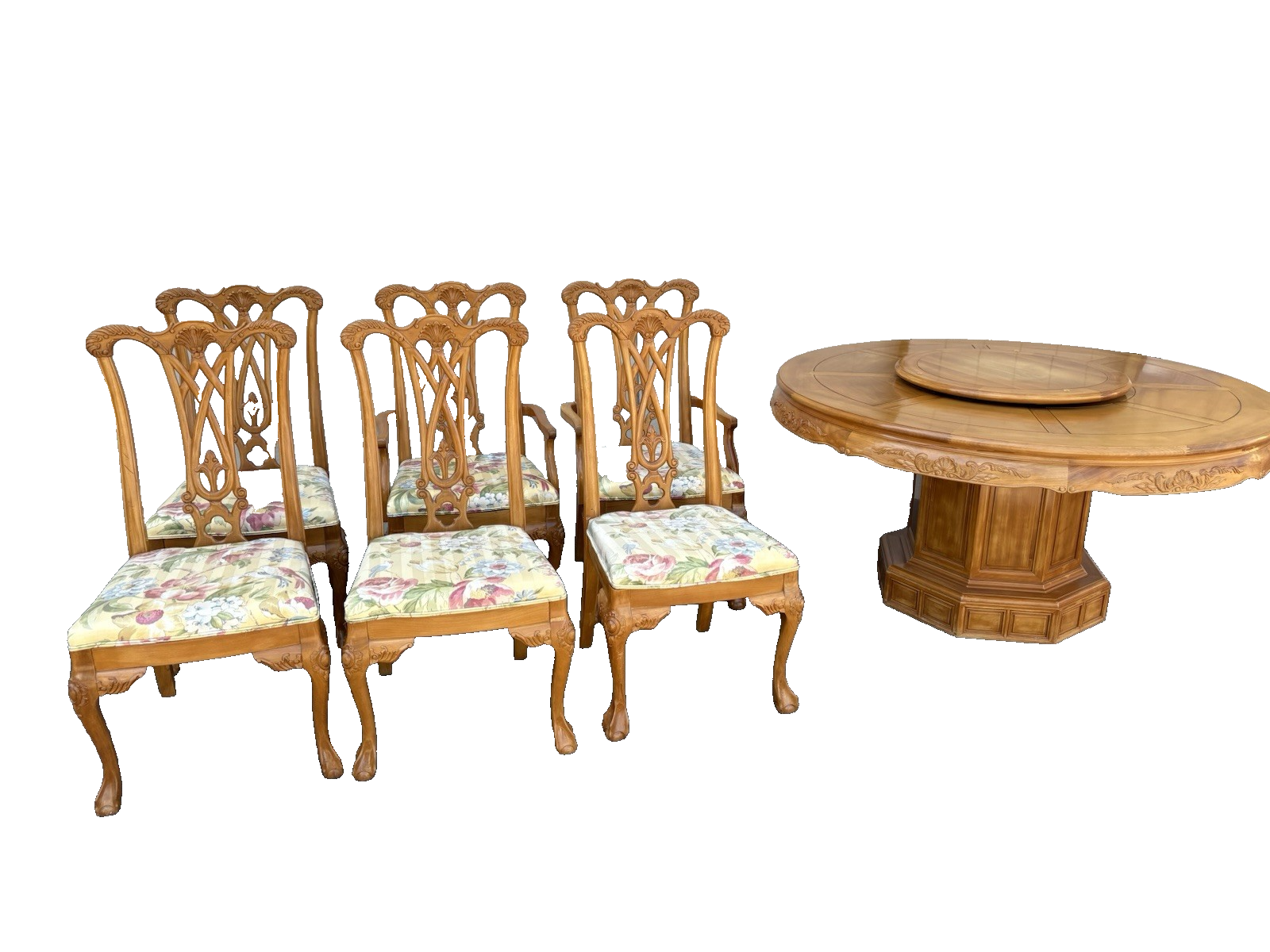 66990   Oriental Dining Table with 6 Chair s Chairs FEFCO Furniture