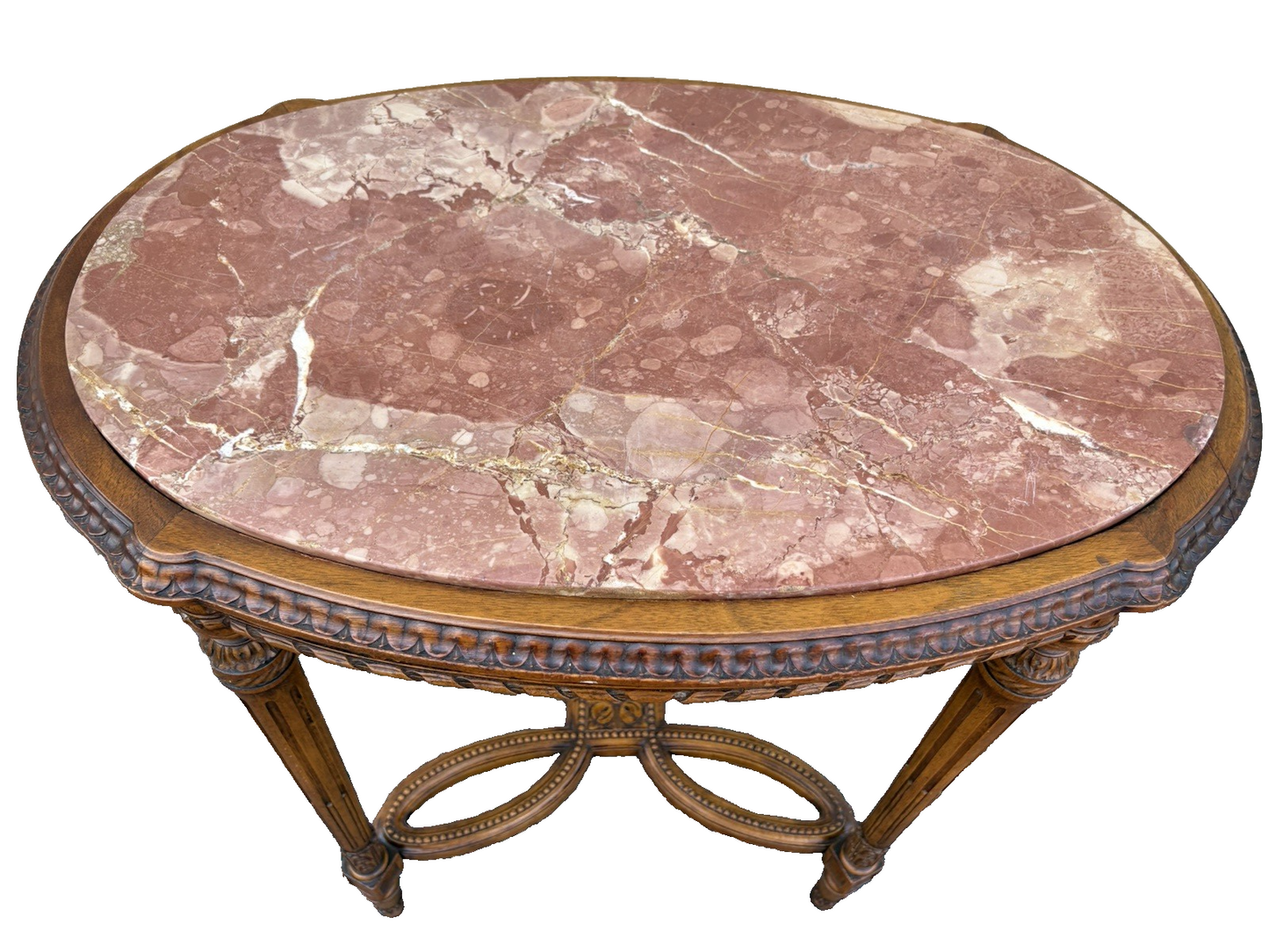 66898   Marble Top Decorator Lamp Table Stand