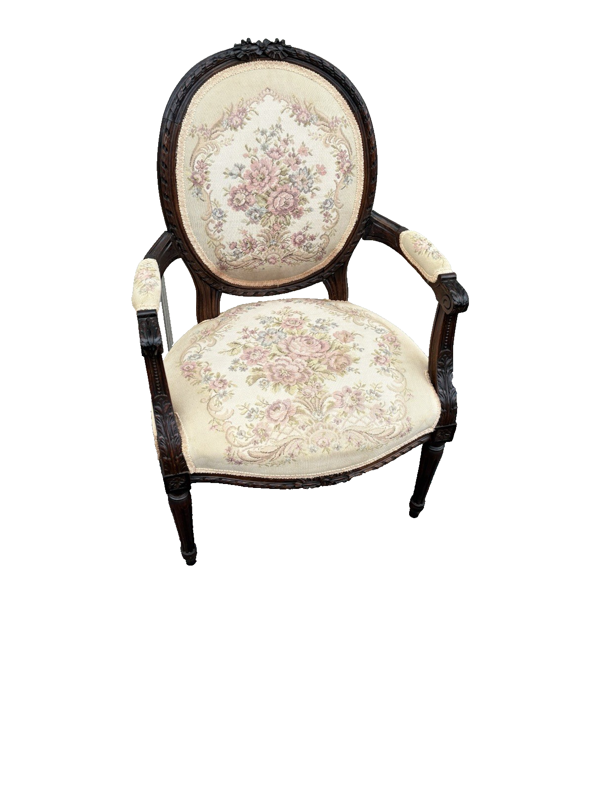 66944 French Country Louis XV Armchair Chair