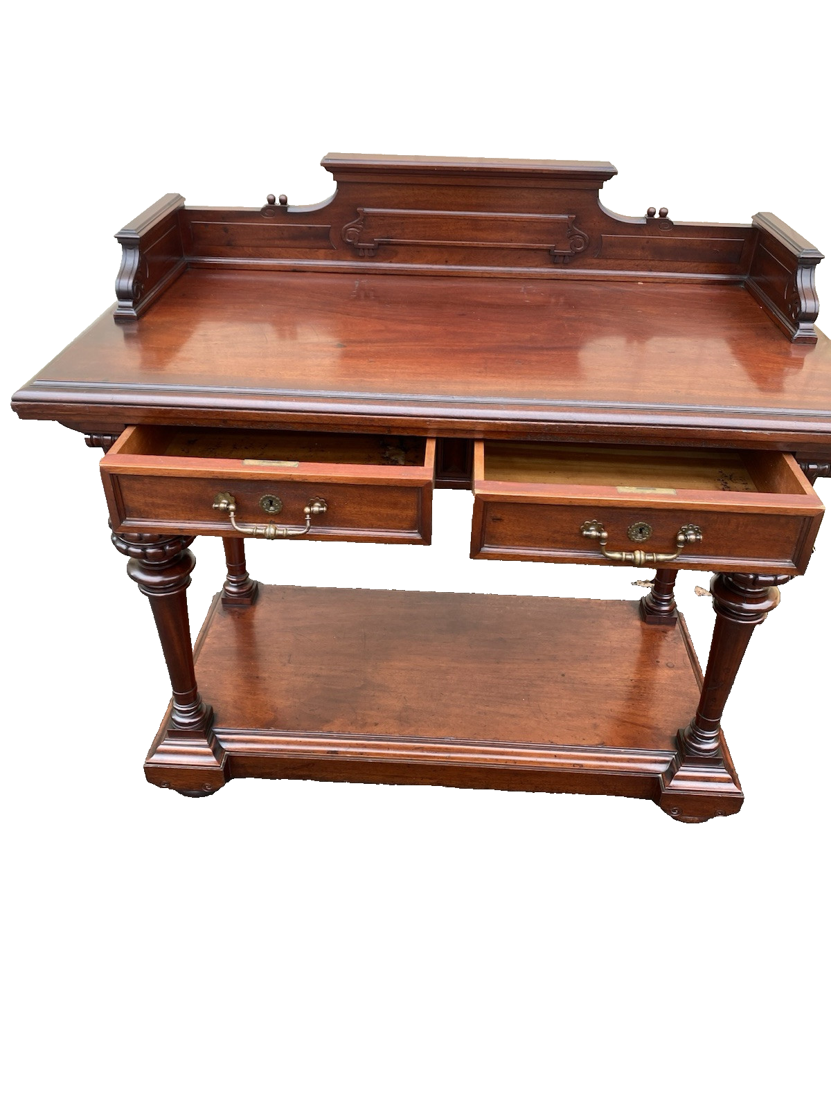 66371 Antique Victorian Mahogany Sideboard server cabinet