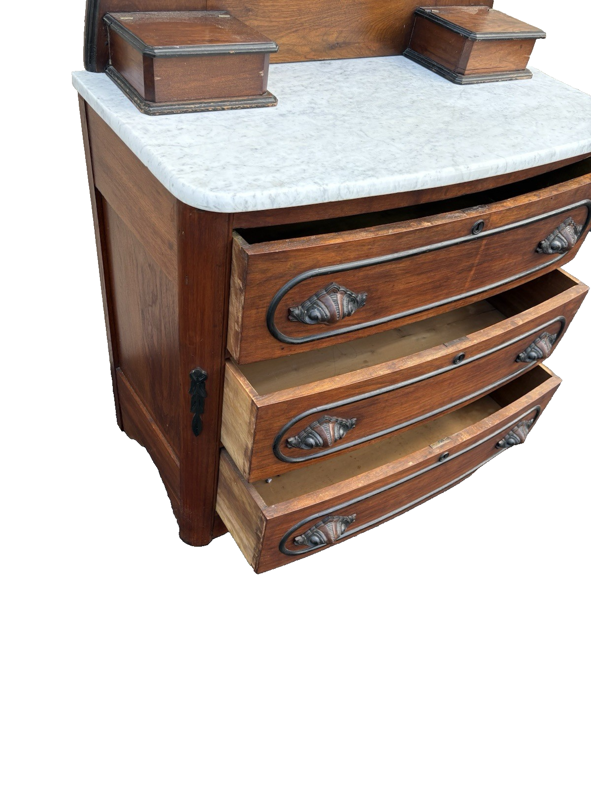 66669  Antique Victorian Marble Top Dresser with Mirror