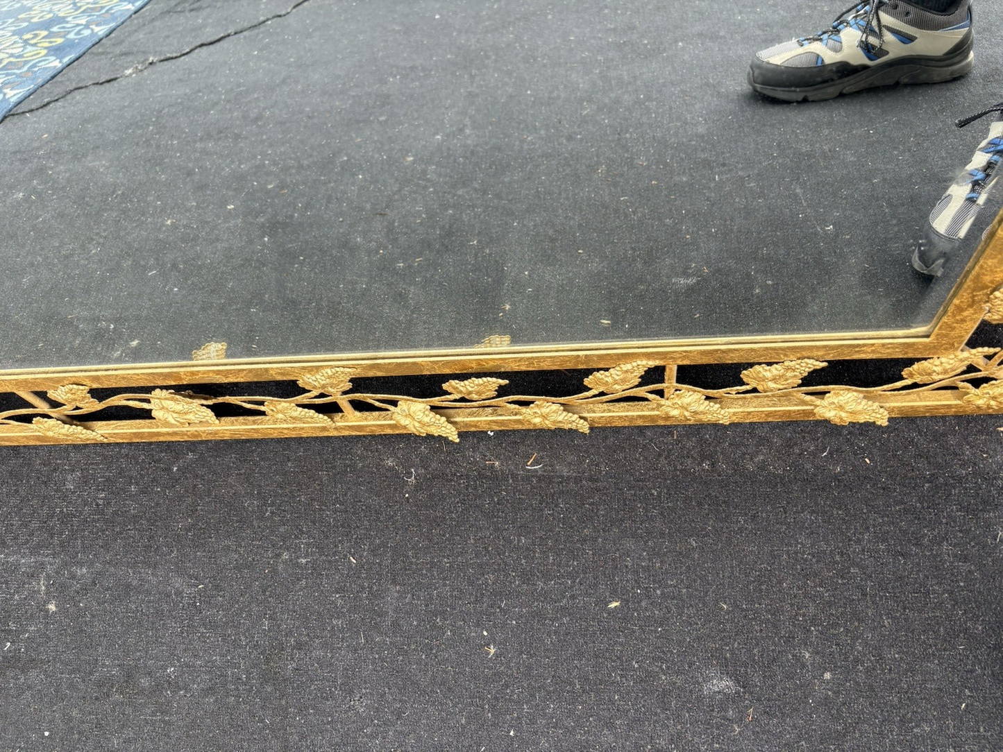 66706 Fancy Gold Decorator Metal Mirror with Leafs