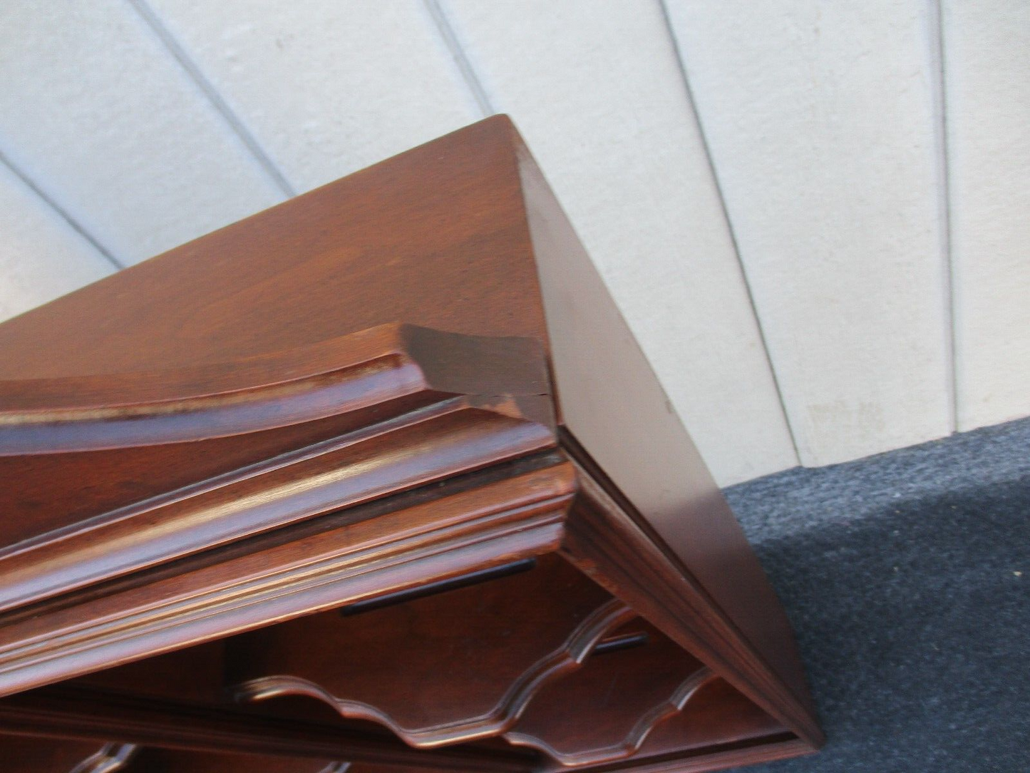 63840   Solid Mahogany Whatnot Wall Shelf Curio