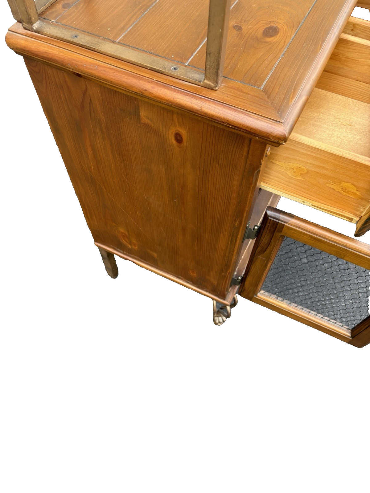 66704 Modern Bakers Rack Kitchen Cabinet with 2 drawers